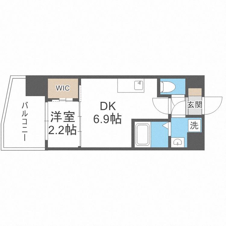 セレニテ阿波座ミラクの間取り