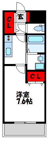 宗像市朝野のアパートの間取り