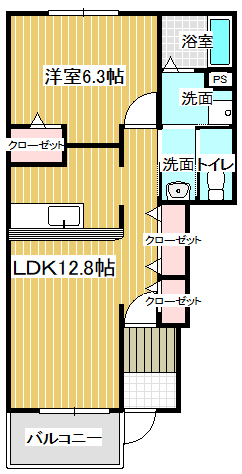 ヴィラブリーゼAの間取り