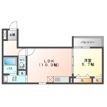 フジパレス上神田III番館の間取り