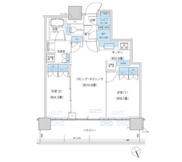 柏市若柴のマンションの間取り