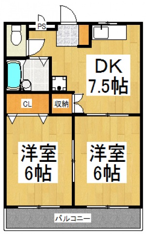 東村山市多摩湖町のマンションの間取り