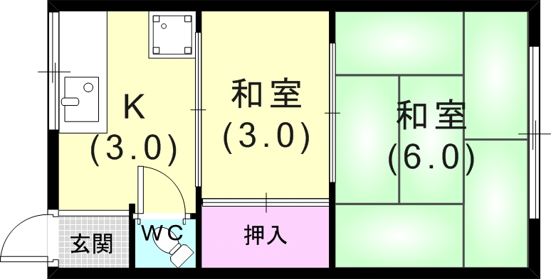 石井荘の間取り