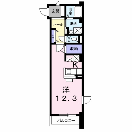 米子市大谷町のマンションの間取り