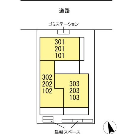 【GRAND　D-room.hの駐車場】