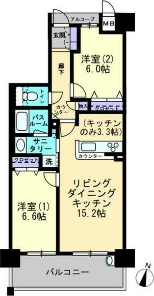 アルファスマート高松駅西の間取り