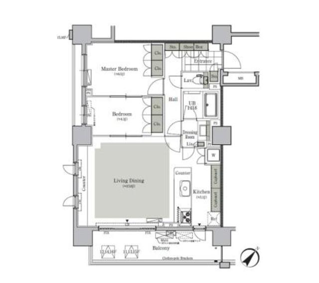 北区西ケ原のマンションの間取り