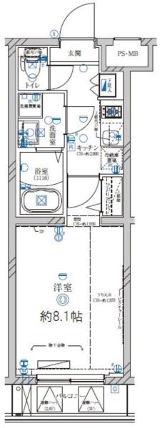 ディアレイシャス池尻大橋の間取り