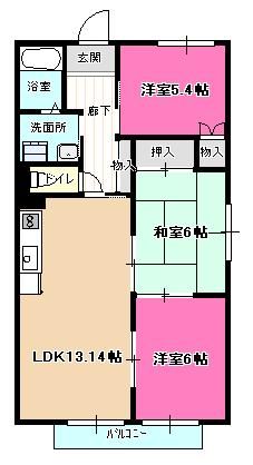 シャトル古城の間取り