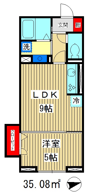 板橋区東新町のアパートの間取り