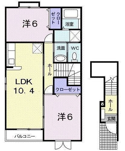 ベルクラールＡの間取り