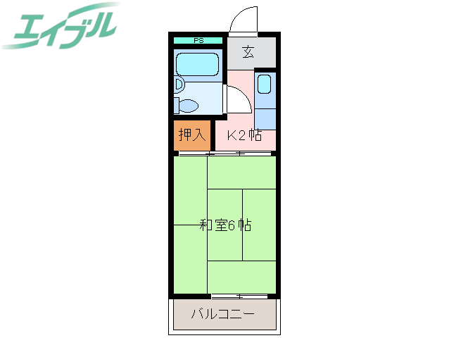 コーポあらたけ　A棟の間取り