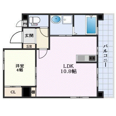 那覇市楚辺のマンションの間取り