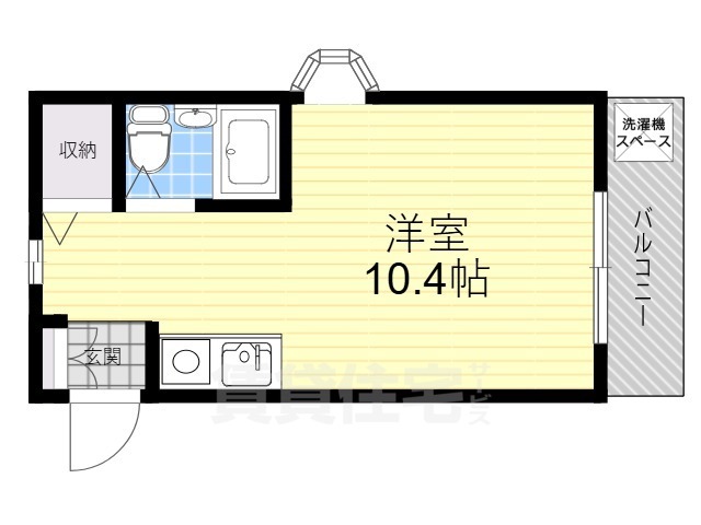 宇治市木幡のアパートの間取り