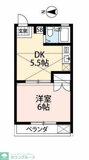 鶴ヶ島市大字上広谷のアパートの間取り