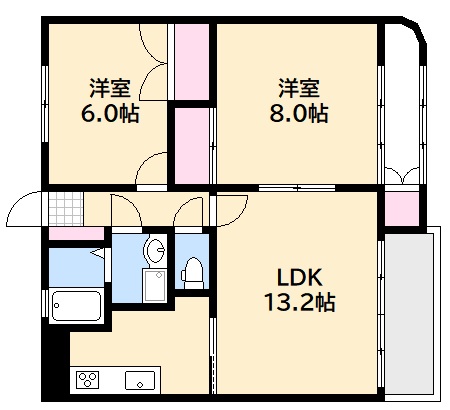 広島市西区大宮のマンションの間取り