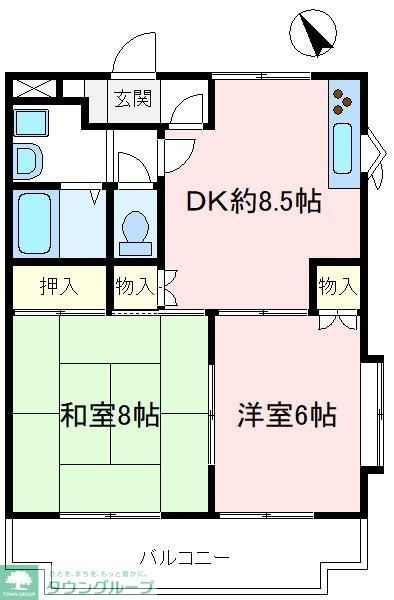 狭山市富士見のマンションの間取り