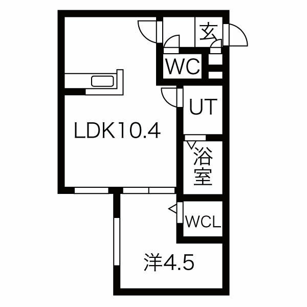 札幌市豊平区平岸三条のマンションの間取り