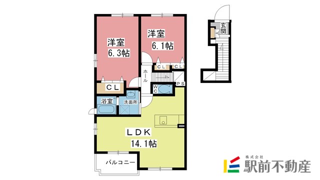 フローリア漣５号館の間取り