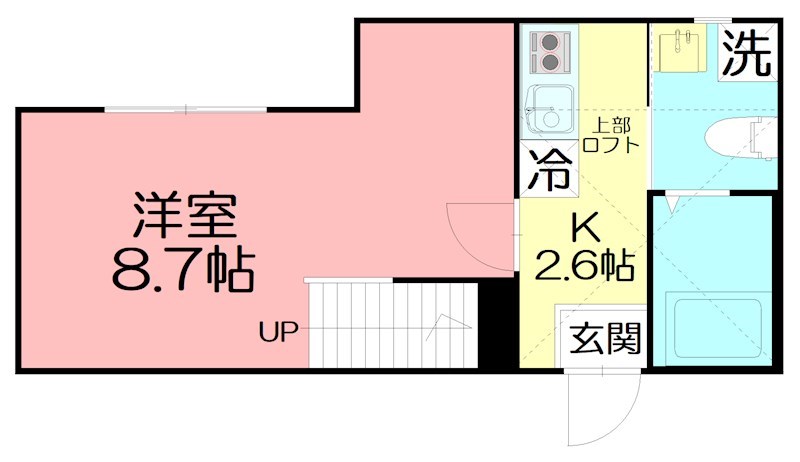 海老名市門沢橋のアパートの間取り