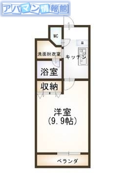 新潟市西区大学南のマンションの間取り