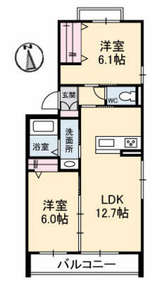 【広島市安佐南区西原のマンションの間取り】