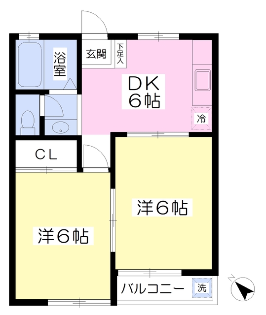 柏市豊町のアパートの間取り