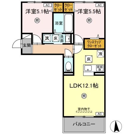 ロータスヒルＢの間取り
