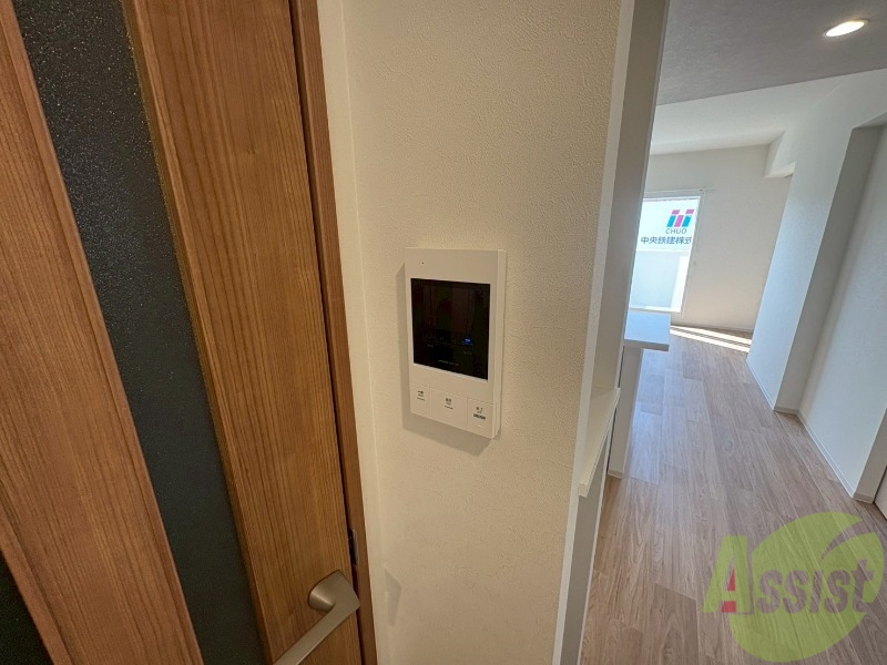 セキュリティ　インターホンです。オートロック付きで安心のマンションです。