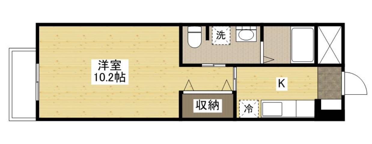 広島電鉄江波線 舟入川口町駅 徒歩5分 3階建 築12年の間取り写真