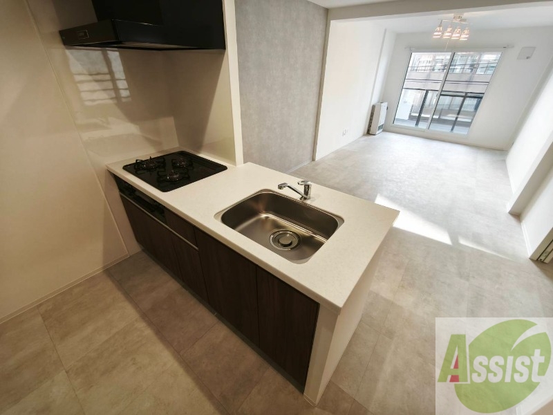 キッチン　清潔感がありお洒落なキッチンになっていました！