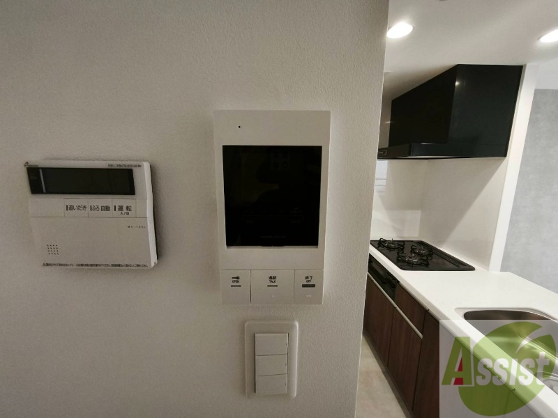 セキュリティ　モニタ付インターホンでセキュリティ面も安心です。