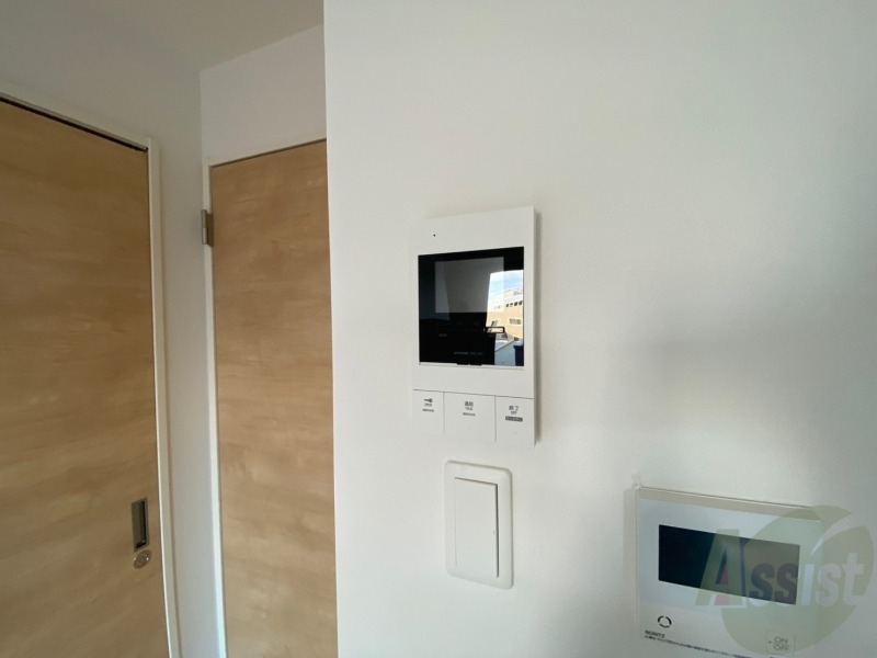 セキュリティ　インターホンです。オートロック付きで安心のマンションです。