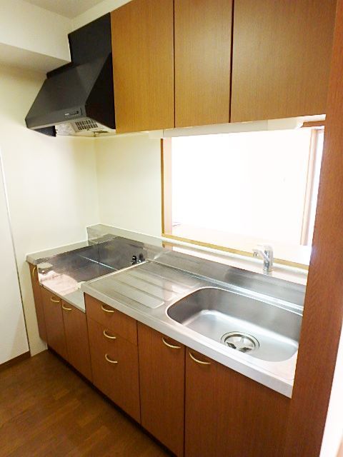 キッチン　２口ガスコンロ設置可