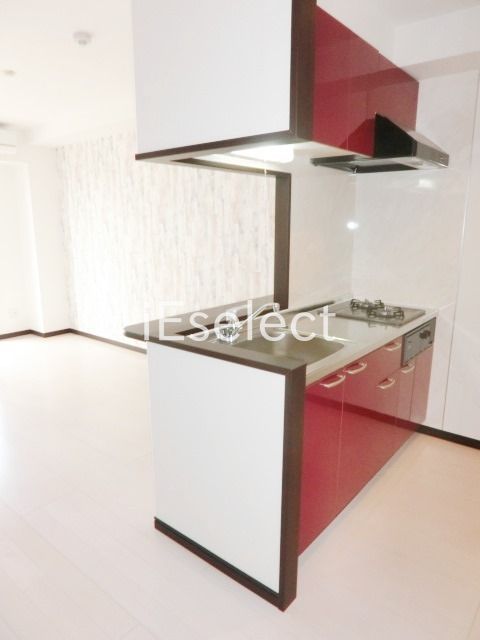 キッチン　２口ガスコンロ付きのカウンターキッチンです。