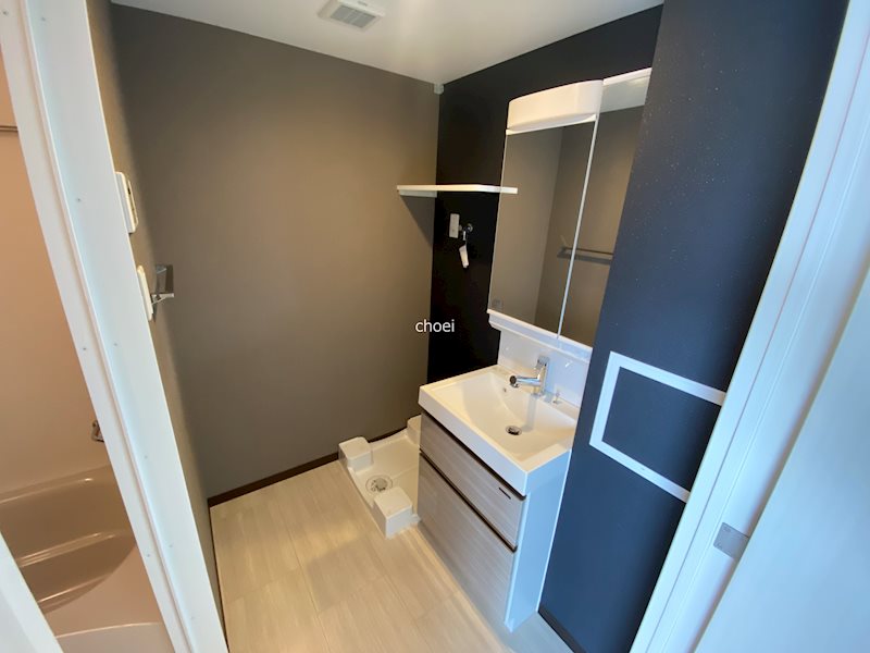 洗面設備　※同一間取り・別号室の参考写真です
