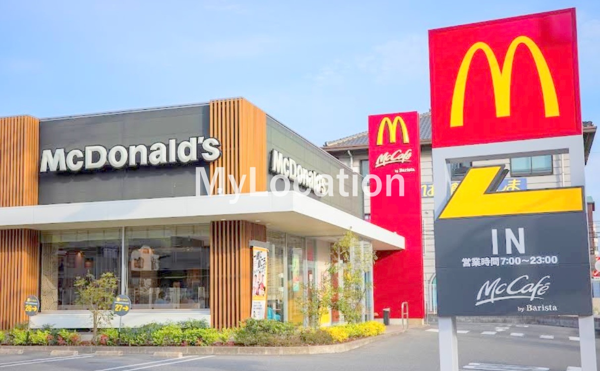 飲食店　マクドナルド185竹原店（飲食店）まで467m