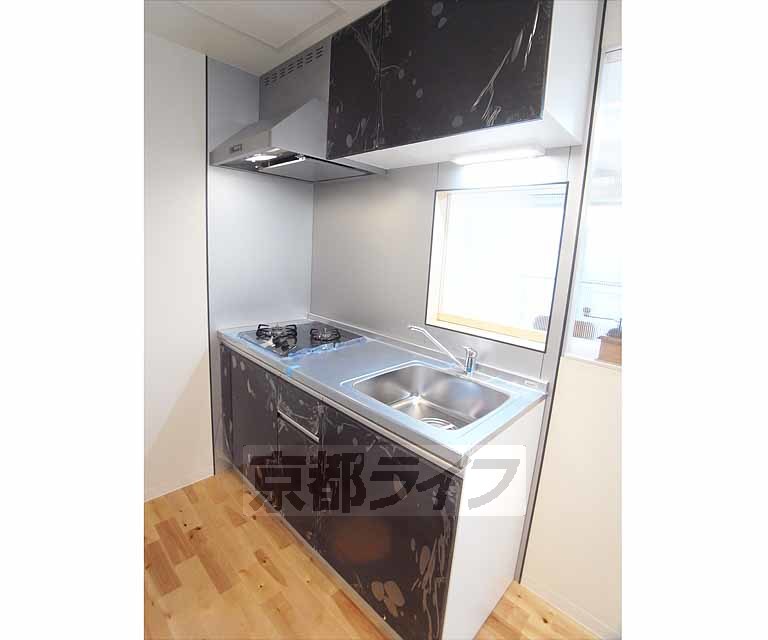 キッチン　２口コンロ付きでお料理も捗ります！