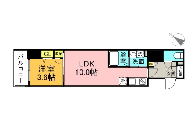 S-RESIDENCE東千田公園alesiaの間取り写真