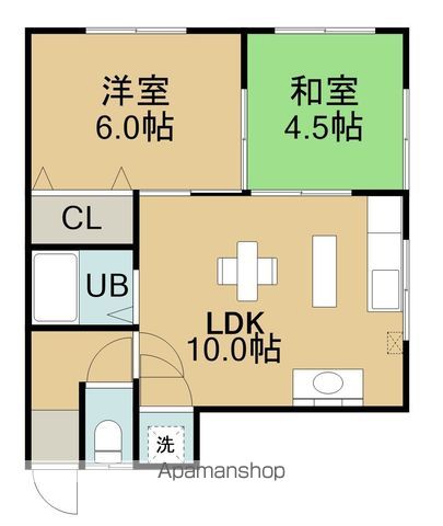 港五稜マンションの間取り写真