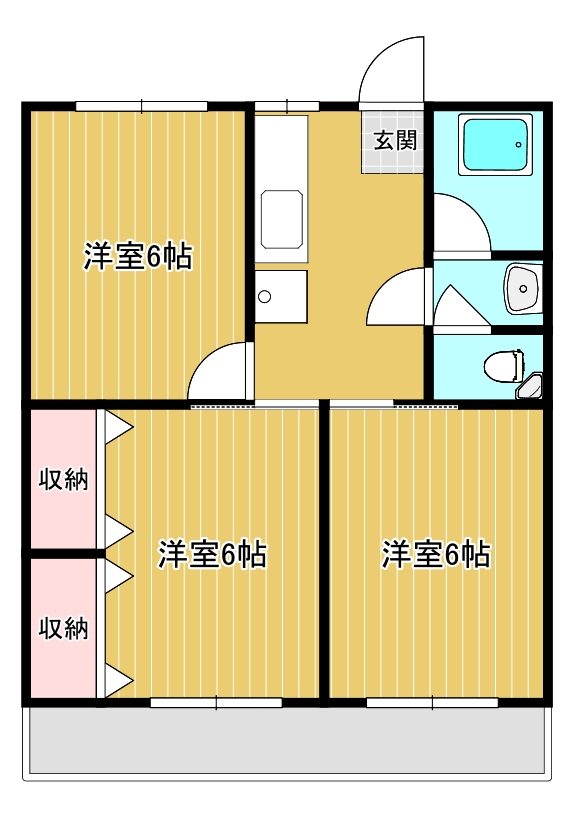 サンハイツの間取り写真