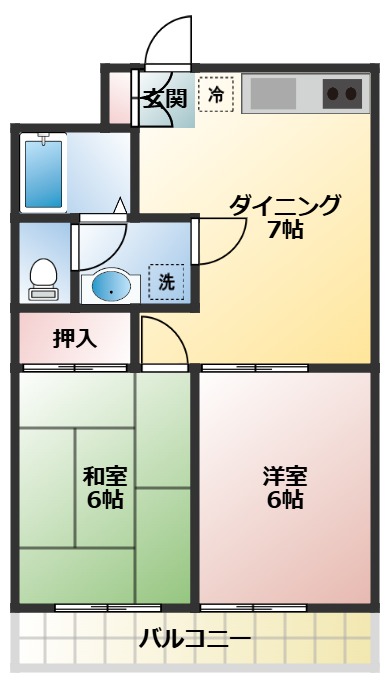 セシル国立の間取り写真