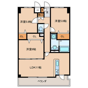 メゾンほおづきIの間取り写真