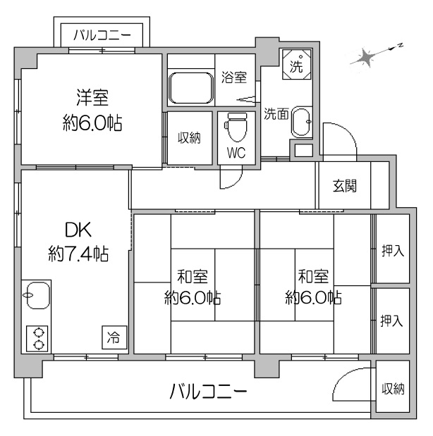 エルスタンザ新松戸の間取り写真