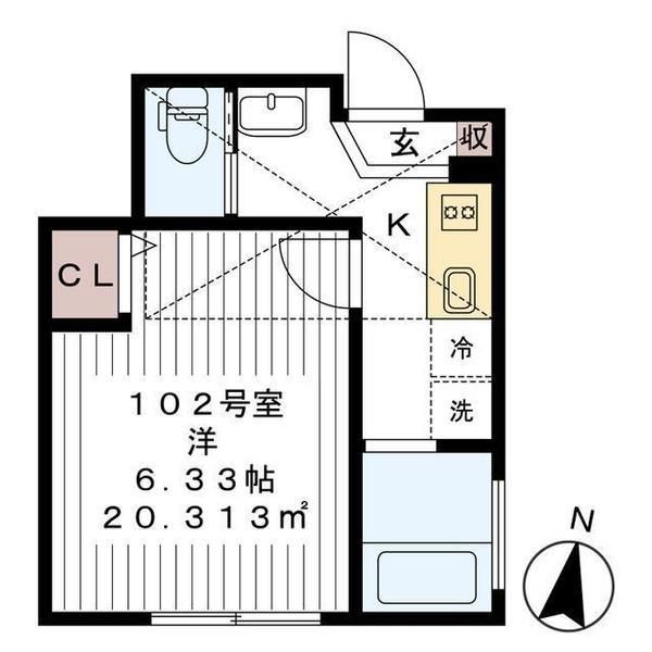 AJ一之江Iの間取り写真
