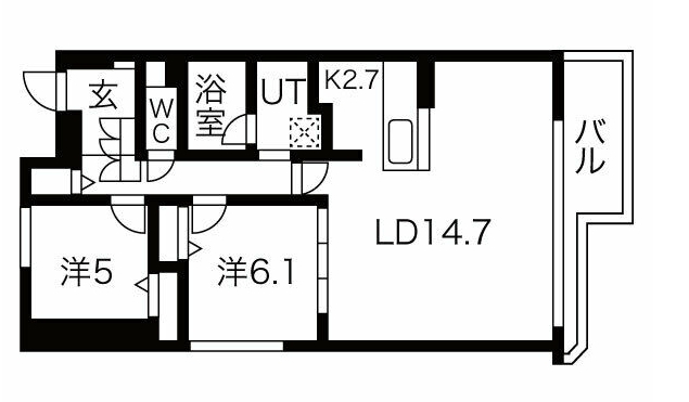 名古屋市緑区鳴子町のマンションの間取り