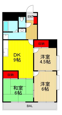 川口市芝中田のマンションの間取り