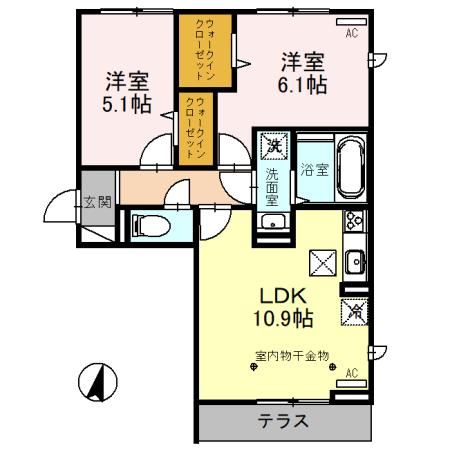 ル　クレール仮番地の間取り