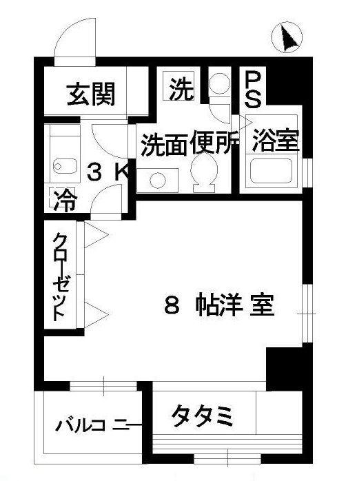 広島市中区上幟町のマンションの間取り