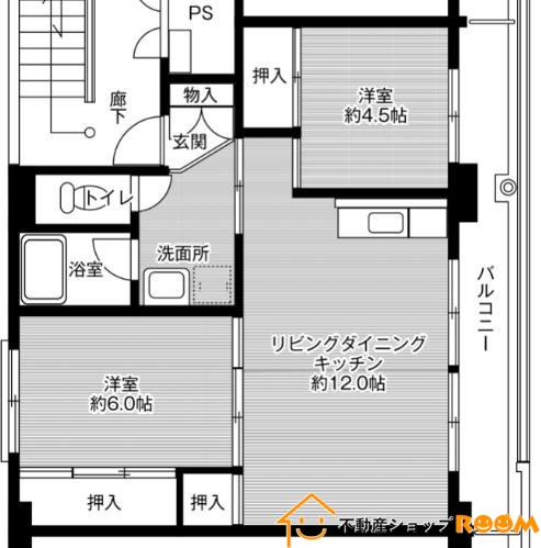 ビレッジハウス瀬高4号棟の間取り